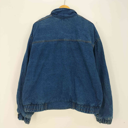 90s 刺繍タグ コットン 素材切替 デニム ブルゾン メンズ import:M